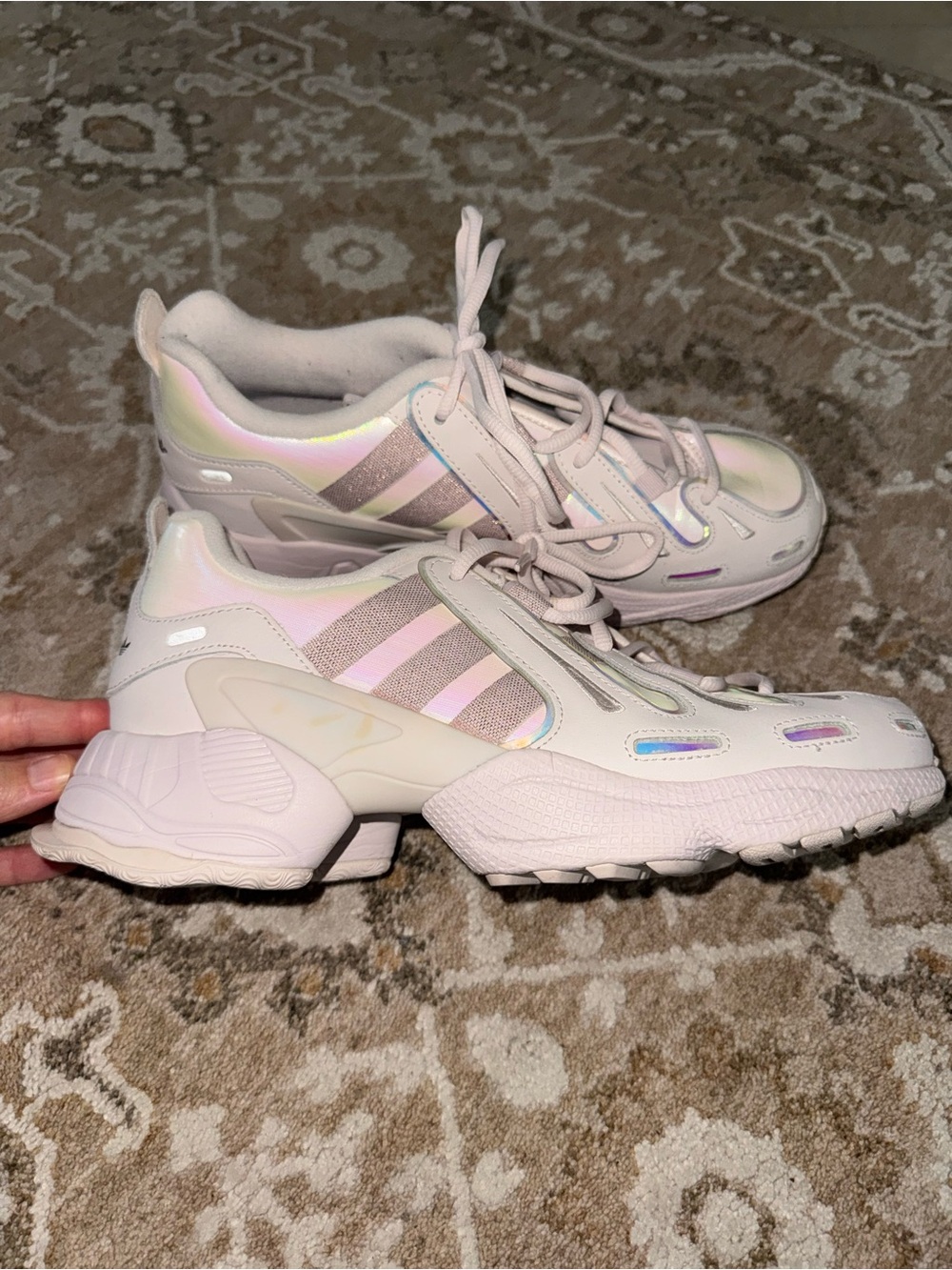 adidas Women’s Light Pink Iridescent LXCON-Inspired Sneakers